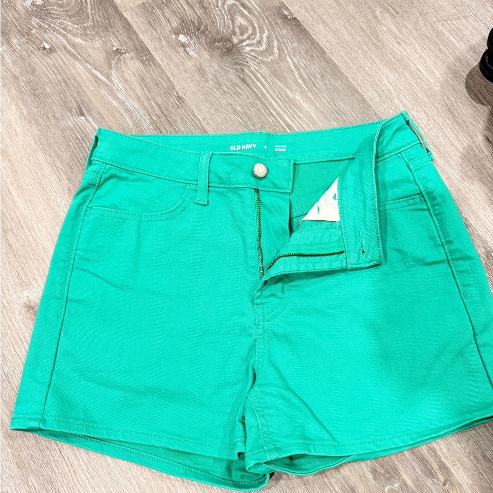 Old Navy Women's Vibrant Green Jean Shorts